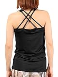 [パネットワン] [Pane(t) one ヨガウェア カップ付ツインクロスキャミソール レディース ブラック