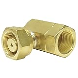 Uniweld F33 Brass Adaptor from CGA520 "B" Tank 90Degree to CGA510 "POL" Regulator [並行輸入品]