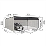 ヨドガレージ　ラヴィージュ　VGB-3355H　一般型　背高Hタイプ　2連棟　『シャッター車庫　ガレージ』 　ウッディブラウン（受注生産）