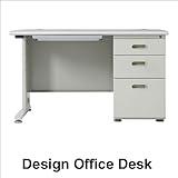 オフィスデスク 便利な引き出し付きの片袖オフィスデスク ホワイト キャビネット付き 幅120