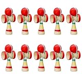 ミニミニ 日本の昔ながらの木製 おもちゃ けん玉(縦6.5×横3×奥行2ｃｍ) 10ヶセット 業務用