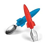 Fred & Friends 3-2-1 LUNCH! Kids' Rocket Utensils, Set of 2 [並行輸入品]