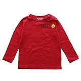 jeans-b. 2nd ジーンズベーセカンド　HELLO ロングTシャツ (レッド) 100cm