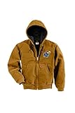 NCAA Kansas Jayhawks Boy 's Quilted Flannel Lined Sandstone Active Jacket XL ブラウン