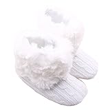 MissとMr 幼児用 ベビー用 子供靴 シューズ スノーブーツ ルームシューズ 防寒 子供 靴 モコモコ 室内履あったか 出産祝い 誕生日　プレゼント (13cm, ホワイト)