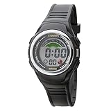 [クレファー] 腕時計 デジタル メンズ 防水 ストップウォッチ ウレタンベルト ブラック TS-D158-BK