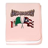 CafePress – MexiRicanフラグ – スーパーソフトベビー毛布、新生児おくるみ ピンク 06140405256832E