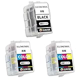 【SUNINK】キャノン 用 互換 詰め替えインク BC-365+BC-345+BC-310XL/BC-366+BC-346+BC-311XL(BK/顔料ブラック)*1+(CL/3色カラー)*2【合計3本】対応:TS3530/TS3130/TS3130S/TS3330/TS203/TR4530/MP493/MP280/MP490/MP480/MP270/MX420/MX350/iP2701