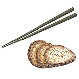 アルタ(Artha) すべらせん箸 (上) とラーメンの具の箸置きセット 黒檀 & チャーシュー AR0623238 約W1 D1 H21