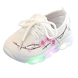 Tovadoo スニーカー 子供靴 男の子 女の子 刺繍 花柄 LED ライト付き光る靴 発光靴 七彩女の靴 LED輝　運動靴 無地 通気性よい 多色 四季用 可愛い カジュアル 通学 旅行 プレゼン