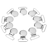 Prettyia 2.5cm　約20個　ラウンド形状　おしゃぶり　サスペンダー　クリップ　ホルダー　ビブクリップ　工芸品　セット