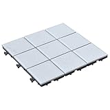 山善(YAMAZEN) ガーデンマスター 陶器製ガーデンタイル ホワイト 1枚 ST-C 1P WH