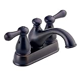 Delta 2578LF-RBTP Tract Pack of Leland Two Lever Handle Centerset Bathroom Faucet with Plastic Pop-U