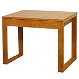 ライフスタイリングショップ パソコンデスク 幅90×奥行59 木製 引出付 シンプル ライトブラウン LS-386LB