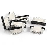 uxcell　フラットケーブルコネクタ　FFC FPCリボンソケットコネクタ プラスチック　金属　 0.5mmピッチ　10ピン　10個入り