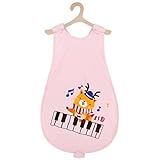 ベビー コットン プリント スリーパー （ピンク、イエロー、グリーン、ブルー/M、L） キッズ おくるみ 赤ちゃん 新生児 綿 (L, ピンク)