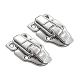 Baosity 4個　木製　ツールボックス　スーツケース　ボックスラッチ　留め金ラッチ　ステンレス製　
