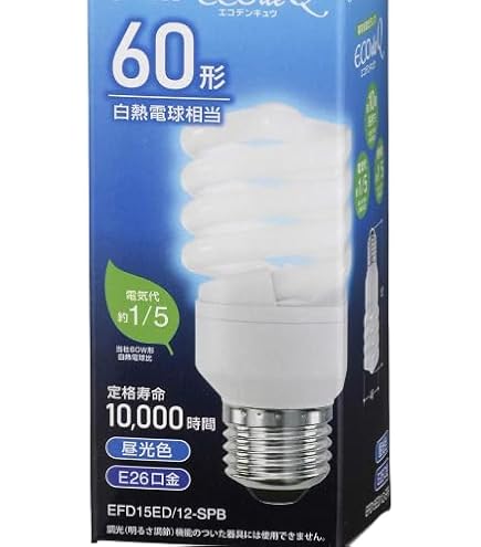 Amazon | パナソニック 60形 電球形蛍光灯 パルックボール スパイラル