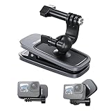 TELESIN Gopro 用 クリップマウント POV撮影必要 360度回転 リュックマウント ゴープロ 用 アクセサリー マウント クリップ バックパックマウント アクションカメラ対応 Gopro Max Hero 12 11 10 9 8 7 6 Insta 360 DJI に適用