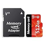 512GB MicroSDXCカード マイクロSDカード A1 UHS-I U3 V30 4K Ultra HD クラス10 microSD + SDアダプター付