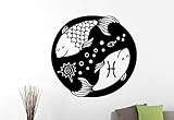 Pisces壁ステッカーホロスコープ星占いビニールデカールアートホームインテリアデコレーション子供部屋寝室Zodiac Sign Decor 19zsn