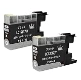 【UNIQUE-INK】LC12（17） ブラザー 互換インクカートリッジLC12(17)-4CL【(2PK)-2BK】増量タイプ残量表示機能 DCP-J940N DCP-J925N MFC-J710D MFC-J6710CDW DCP-J525N MFC-J705D MFC-J825N MFC-J955DN DCP-J540N MFC-J840N MFC-J860DN