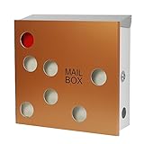 郵便ポスト　鍵付き　メールボックス　大容量　スタイリッシュポスト壁掛け Europeanシリーズ5104　カッパー ブロンズ MB5104-K-COPPER