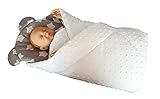 BlueberryShop MINKY with Pillow Very WARM and Cute Swaddle Wrap, Blanket, Sleeping Bag, baby shower 