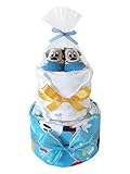 おむつケーキ ディズニー ミッキーマウス あったか短肌着＆ベビーソックス付き 2段 男の子用 (パンパース新生児)