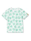 [ドウブツノモリ] Tシャツ キッズ ジュニア どうぶつの森 半袖 総柄 たぬきち つぶきち まめきち ホワイト 150