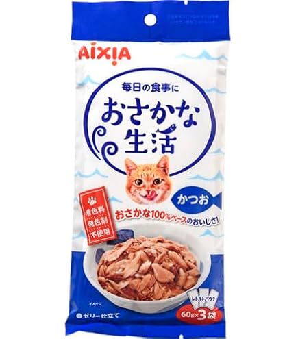 おさかな生活 ささみ入りまぐろ 24袋（60g×72袋） シニア　アイシア　猫用 おさかな生活 猫 シニア猫用 ささみ入りまぐろ 180g（60g×3袋