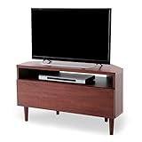 LOWYA （ロウヤ） テレビ台 コーナーテレビ台 一人暮らし 木目調 天然木脚 配線スムーズ ～32Ｖ対応 テレビボード ロータイプ コンパクト ブラウン