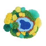 Neueins パンチニードル キット 苔コースター 羊毛フェルトキット 刺繍スターターキット DIY 初心者 蘚苔 かわいい 手芸セット 春/夏/秋/冬