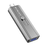 ROKHY USB 3.0 Type C Flash Drive (500GB, Space Gray(PSSD, USB+Type C))