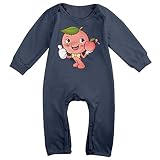【Dera Princess】 ベビー 男の子 女の子 オーバーオール 長袖 0-24M 果物SIM つなぎ