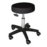 低反発 スツール ST 高さ43cm-55cm ブラック [ エステスツール キャスター付き 昇降式 オフィスチェア 丸椅子 スツール イス 椅子 チェア ]