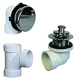 ウエストブラスd594prk-05 Illusionaryオーバーフロー、SCH。40 PVC Plumbersパックwith Pull &ドレインTubシール、、、ポリッシュニッケル D594PRK