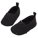 幼児用新生児靴、elaco最初Walkers Baby Girl Soft Sole Crib Shoes カラー: ブラック