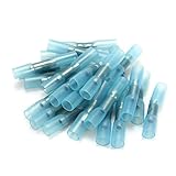 SOLOOP 100 PCS Insulated Heat Shrink Butt Wire Electrical Crimp Terminal Connector 14-16AWG [並行輸入品]