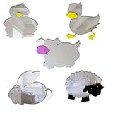 Mungai Mirrors 15cm Farmyard Set Acrylic Mirrors (Set of 5) by Mungai Mirrors