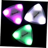 JEWEDECO 3個 ギターピック ギターのピックをライトアップ 軽い LEDピックギター guitar pick 発光ピック ギターアクセサリー 楽器ピック Abs Green