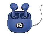 Bluetooth イヤホン ワイヤレスイヤホン 2025最新ブルートゥースイヤホン EDR+Bluetooth5.4搭載 カルナ型 自動ペアリング 接続瞬時 ハンズフリー通話 マイク内蔵 タッチ操作 コンパクト/テレワーク/通勤/通学/WEB会議 (ブルー)