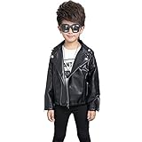 Kayiyasu カイヤス レザージャケット ジュニアレザージャケット 男の子ライダースジャケット 子どもジャンパー ボーイズ キッズアウター 子供革ジャン 021-yqs-15004(110cm ブ