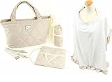 Thea Thea Sara Diaper Bag in Ivory by Thea Thea Baby Bags