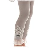 WIN　女児レギンス パンスト ガールズ スパッツ タイツ パンツ キッズ 子供 ジュニア 女の子 春秋 カジュアル　女児レギンス パンス (140cm, グレー)