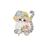 ワッペン 猫 アイロン アップリケ 大きめ 動物 癒し おしゃれ 刺繍 アニマル ねこ