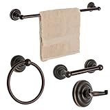 Dynasty Hardware 3800-ORB-4PC Palisades Series Bathroom Hardware Set, Oil Rubbed Bronze, 4-Piece Set