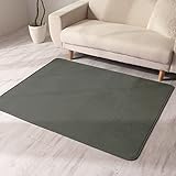 ぼん家具 ラグマット 洗える 小さめ 100x140 オールシーズン フランネル ラグ 床暖房対応 滑り止め スモーキーグレー