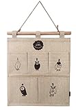 Over the Door Magazineストレージポケット、壁ドアクローゼットHangingストレージバッグオーガナイザー