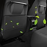 Lemonior 車 キックガード 汚れ保護シート PUレザー 2点セット 取付簡単 後部座席 プロテクター 汚れ防止 蹴り防止 シートバックプロテクター 内装パーツ 取り付け簡単 運転席/助手席対応 2タイプ ブラック